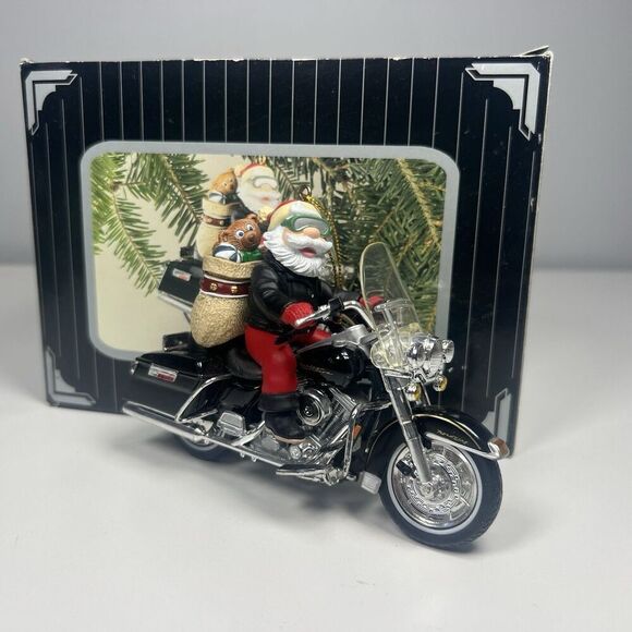 Vintage Harley Davidson Motorcycle " King Of The Road" Holiday Ornament With Box - Picture 1 of 11